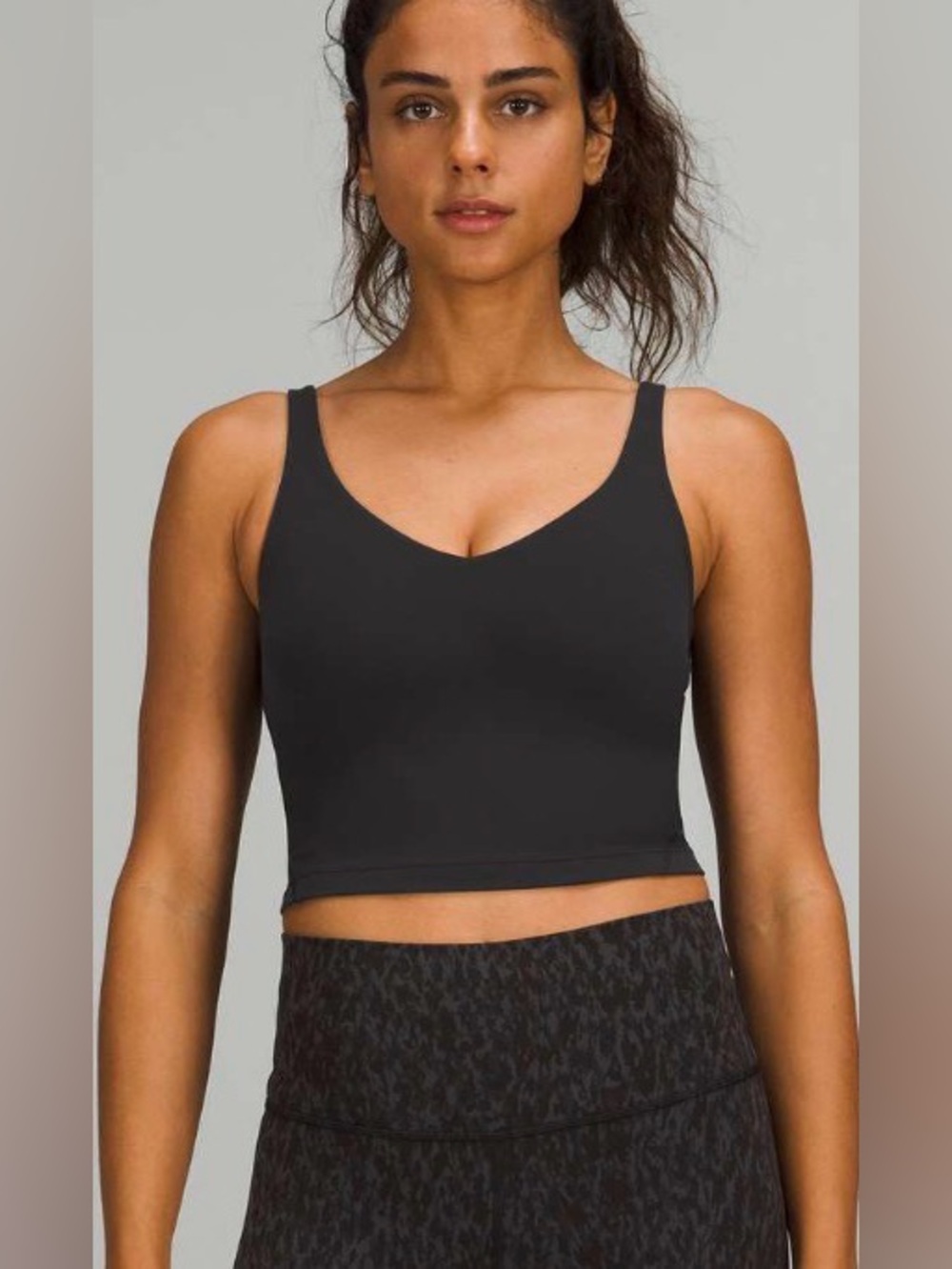 lululemon athletica align Black V-Neck Cropped Tank